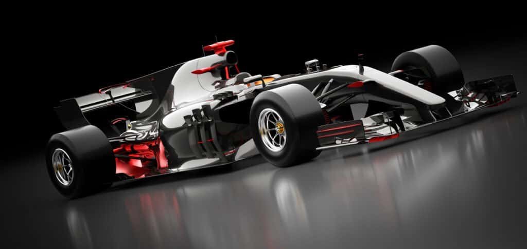 Fast F1 car. Formula one racing sportscar.